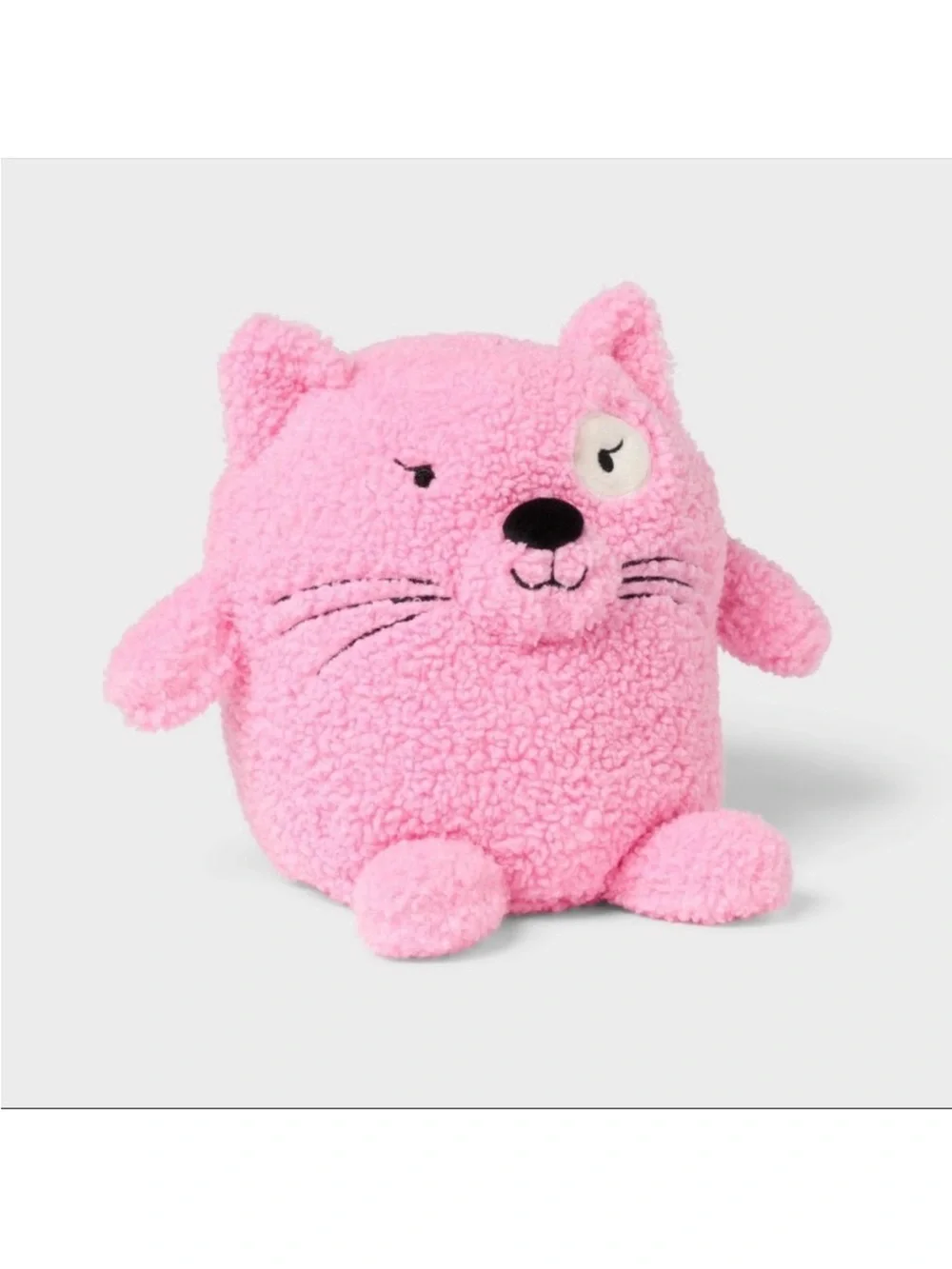Cat Kids' Mini Weighted Plush Throw Pillow Pink - Pillowfort™
